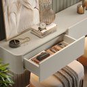 Ver imagem 5 de Aparador Suspenso 100% MDF 3 Gavetas 180cm com LED Apolo Branco/Off White