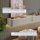 Ver mais imagens de Aparador Suspenso 100% MDF 3 Gavetas 180cm com LED Apolo Branco/Off White
