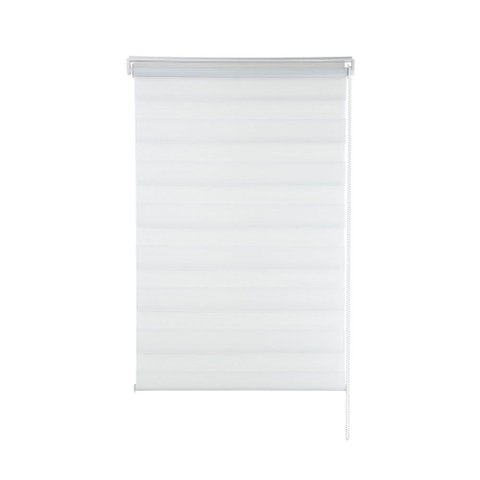 Persiana Zebra Rolo Duplo 1,00x1,60 Double Vision - Branca