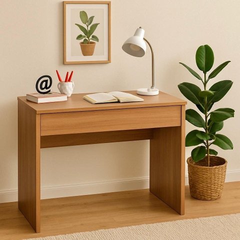 Escrivaninha 90cm Slim Gaveta Home Office