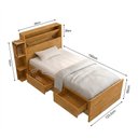 Ver imagem 6 de Cama Solteiro Isa com Gavetas Nas Laterais para Quarto Moderno Dormitório Funcional - Nature