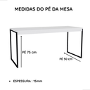 Ver imagem 4 de Mesa Pé de Ferro Diretor 90 Cm - Branco