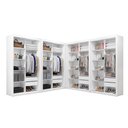 Ver imagem 1 de Closet Modulado 8 Gavetas 12 Prateleiras Branco Amoudi Móveis