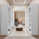Ver imagem 2 de Closet Modulado 8 Gavetas 12 Prateleiras Branco Amoudi Móveis
