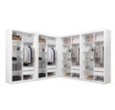 Ver imagem 1 de Closet Modulado 8 Gavetas 12 Prateleiras Branco Amoudi Móveis