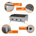 Ver imagem 4 de Charbroiler Chapa Churrasqueira Profissional Inox a Gás 90cm Pro-90cb - Progás P44601