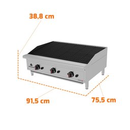 Charbroiler Chapa Churrasqueira Profissional Inox a Gás 90cm Pro-90cb - Progás P44601 - 3