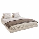 Ver imagem 4 de Cama Box King Osaka Flutuante Estilo Japonesa 193x203 Base Estofada Bouclê Bege - Desk Design