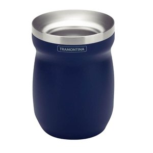 Cuia de Chimarrão Inox Térmica 240ml Tramontina Exata Azul Terere 11x8cm