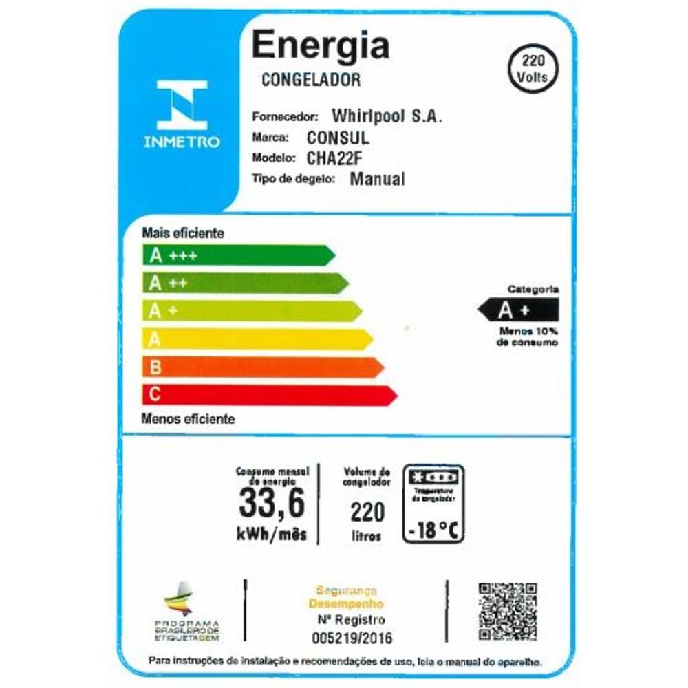 Freezer Horizontal Consul 220L CHA22FB 220V - 3