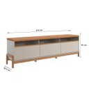 Ver imagem 1 de Rack Elegance 2.1 para Tv até 75 Polegadas 1 Porta 2 Gavetas Off White/jequitibá - Lukaliam