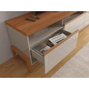 Ver imagem 2 de Rack Elegance 2.1 para Tv até 75 Polegadas 1 Porta 2 Gavetas Off White/jequitibá - Lukaliam