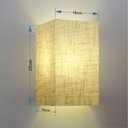 Ver imagem 3 de Arandela Retangular Retro Md-2002 Cúpula em Tecido 25-16x10cm Rustico Bege - Bivolt