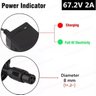 Fonte Carregador Bateria Moto Elétrica Scooter 60/67,2V 2A Dangos 60v/67,2v 2a 8mm - 2