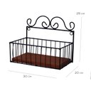 Ver imagem 3 de Fruteira de Parede Madeira Ferro Cesto 30 Cm Arabescos