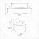 Ver imagem 5 de Sofá 03 Lugares 150cm Mônaco Bouclê Off White - Nexta Casa