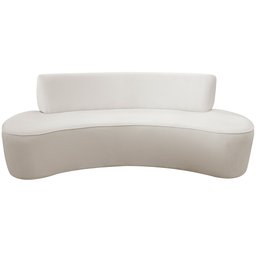 Sofá 03 Lugares 150cm Mônaco Bouclê Off White - Nexta Casa - 7