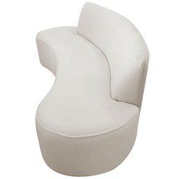 Sofá 03 Lugares 150cm Mônaco Bouclê Off White - Nexta Casa - 6