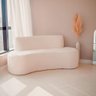 Sofá 03 Lugares 150cm Mônaco Bouclê Off White - Nexta Casa - 2