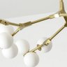 Lustre moderno de vidro com bolas, luminária com luzes led para teto, sala de estar, cozinha, - Gold - 6