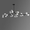 Lustre moderno de vidro com bolas, luminária com luzes led para teto, sala de estar, cozinha, - Gold - 4