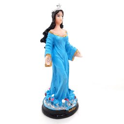 Iemanjá Orixá Estátua Imagem Rainha Mar Resina Azul 15 cm - 2