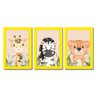 Kit 3 Quadros Safari Aquarela Infantil Quarto Vidro 20x30cm Arte na Arte Safari Aquarela com Vidro M - 1