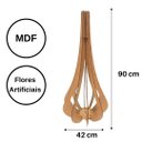 Ver imagem 2 de Vaso de Chão Decorativo Grande Mdf Ibiza:marrom/90x42cm