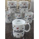 Ver imagem 7 de Jogo 6 Canecas 300ml Frases Motivacionais - Kit Porcelana