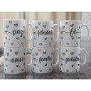 Ver imagem 3 de Jogo 6 Canecas 300ml Frases Motivacionais - Kit Porcelana