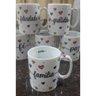 Jogo 6 Canecas 300ml Frases Motivacionais - Kit Porcelana - 6