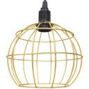 Ver imagem 4 de Pendente Aramado Teto Globo Luminária Lustre Retrô Balcão + Lâmpada Led ST64 Vintage - Dourado