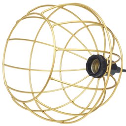 Pendente Aramado Teto Globo Luminária Lustre Retrô Balcão + Lâmpada Led ST64 Vintage - Dourado - 5