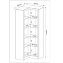 Ver imagem 3 de Estante Armário de Canto Multimóveis CR25034 Branca