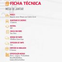 Ver imagem 3 de Mesa Olímpia 120cm Mdf Canto Copo Com 4 Cadeiras Carol