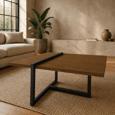 Mesa Centro Estilo Industrial Berlin Decorativa Moderna Klm Móveis