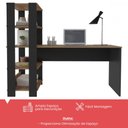 Ver imagem 2 de Mesa Escrivaninha Match com 3 Prateleiras Artely