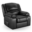 Ver imagem 1 de Poltrona do Papai Reclinável Melim Power Touch Massagem Pu Preto Brilho Fh1 - D'Rossi