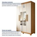Ver imagem 7 de Guarda-Roupa Casal 4 Portas 2 Gavetas com Espelho 100% MDF Jandaia Off White/Cinamomo