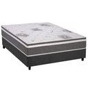 Ver imagem 1 de Conjunto Box Casal Colchão Espuma Polar D33 Pérola Premium + Base Crc Suede Gray (138x188)
