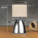 Ver imagem 4 de Abajur Luminaria de Mesa Clássico Moderno Elegante Bojudo Decoração Casa Sala Quarto Escritório
