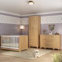 Ver imagem 2 de Quarto de Bebê Completo Berço Americano 3 em 1 Colchão Dengo Multimóveis Mp4612 Madeirado