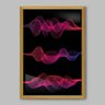 Quadro Ondas Sonoras - 20x30cm - Moldura Padrão Madeira - 1