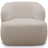 Poltrona Decorativa Fixa Orgânica para Sala Living Barolo L06 Bouclê Bege - Gtdnexxus - 5
