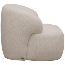 Poltrona Decorativa Fixa Orgânica para Sala Living Barolo L06 Bouclê Bege - Lyam Decor - 2