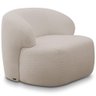 Poltrona Decorativa Fixa Orgânica para Sala Living Barolo L06 Bouclê Bege - Gtdnexxus - 1