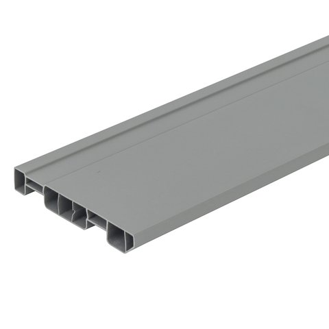 Rodape Cinza Claro Pvc 240x7 Cm 10 Peças