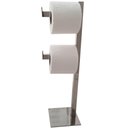Ver imagem 1 de Papeleira Dupla de Chão Lavabo Porta Rolo Papel Higiênico