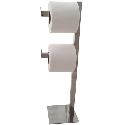 Papeleira Dupla de Chão Lavabo Porta Rolo Papel Higiênico