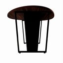 Ver imagem 5 de Mesa de Reunião para Escritório 180x110cm Orgânica com Pés em Metal Corporate F5 Marrom/Louro/Preto